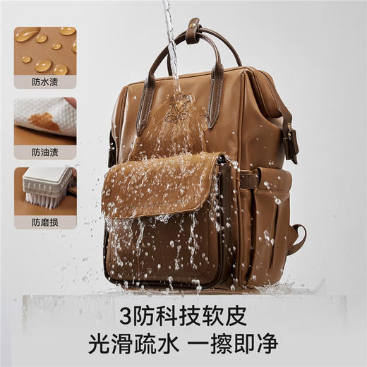 新品嫚熙妈咪包多功能母婴包大容量双肩包妈妈包干湿分离 商品图3