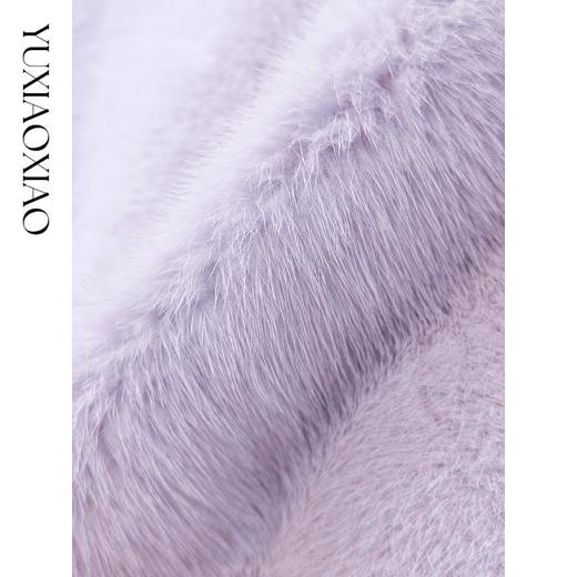 余潇潇【维多利亚女王】贵妇高雅水貂毛领口拼接白狐狸毛皮草外套 商品图2