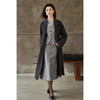剩M/XL 米思阳2026春季新款通勤风高级灰高腰直筒压褶裙摆羊毛混纺半身裙女4858 商品缩略图4