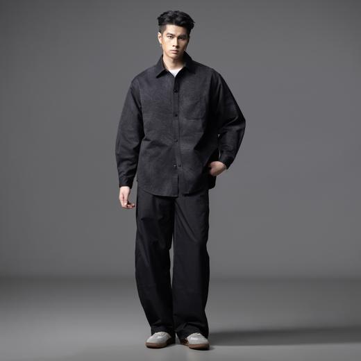 PINLI品立2025秋季新款肌理感宽松长袖衬衫男士潮牌休闲衬衣外套GD253113113 商品图4