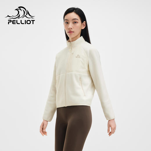 伯希和户外抓绒衣女Polartec200轻暖立领运动服时尚短款休闲外套 商品图0