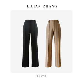 定制—静奢风 —都市摩登—衣橱必备—羊毛肌理感弹力腰筒裤  2504015