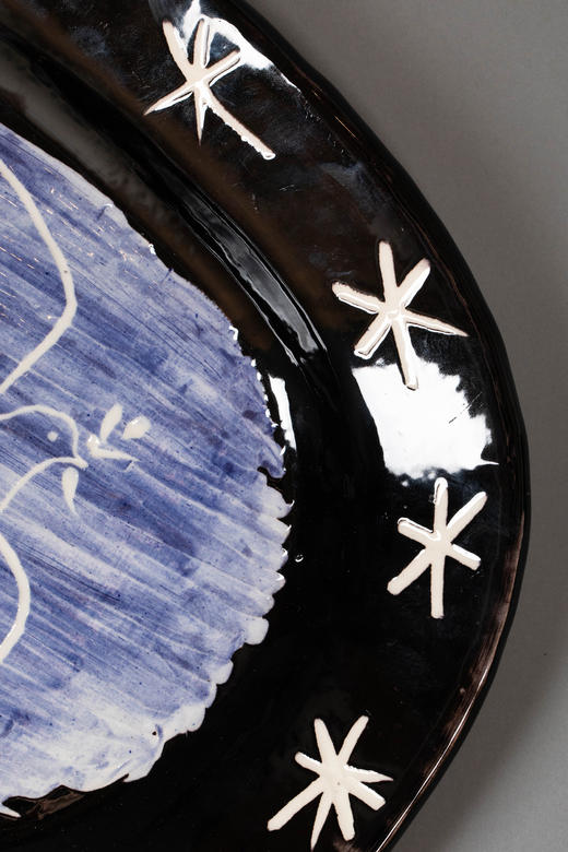 独角鹿西洋古董1953年代西班牙艺术巨匠毕加索与法国Madoura工坊合作出品限量装饰陶盘「Colombe Brillante (A.R.218) 明亮的鸽子 218」 商品图5