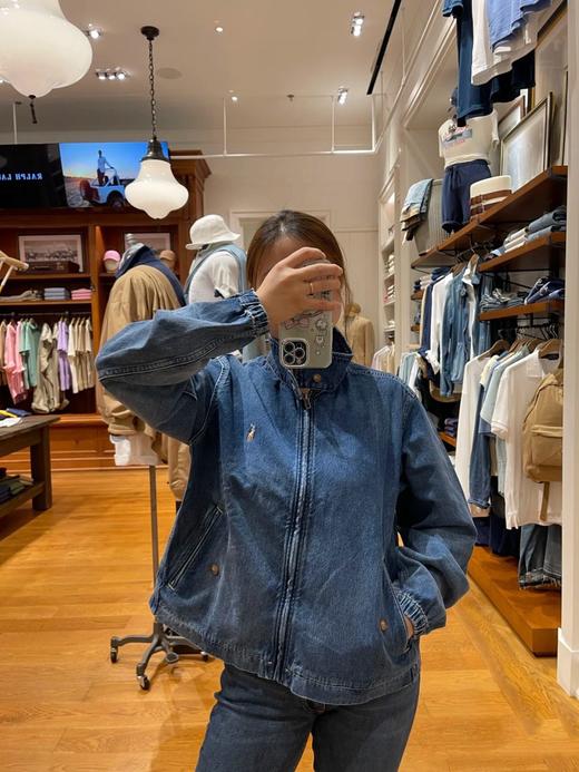 拉*夫小马刺绣复古丹宁牛仔夹克外套 商品图9