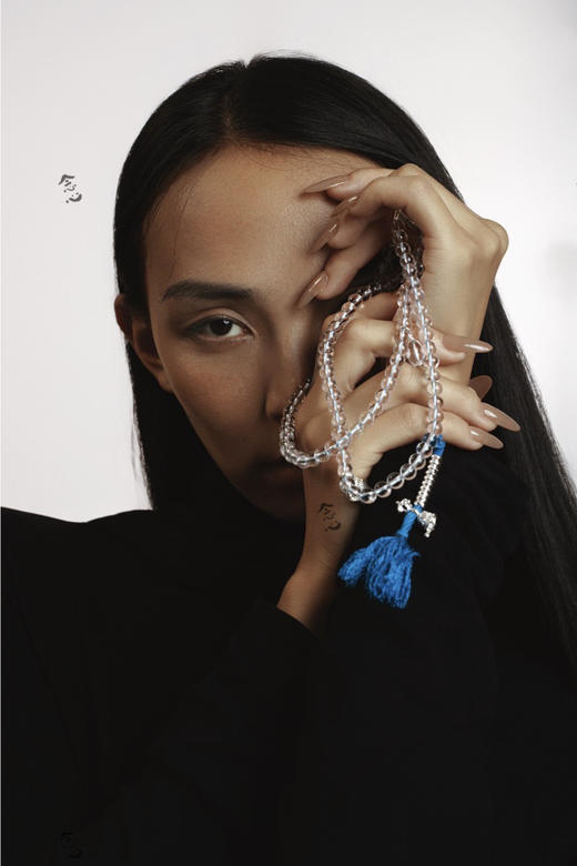 喜马拉雅白水晶念珠（蓝） 商品图0