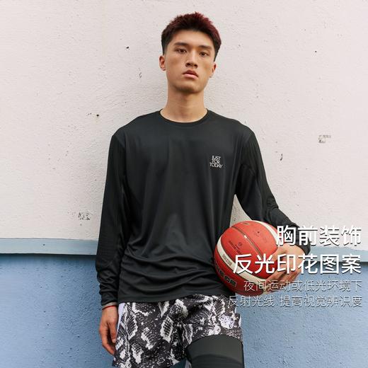 录士LUSHISI韧性主题长袖HC系列专业实战运动紧身长t恤篮球健身男 商品图3
