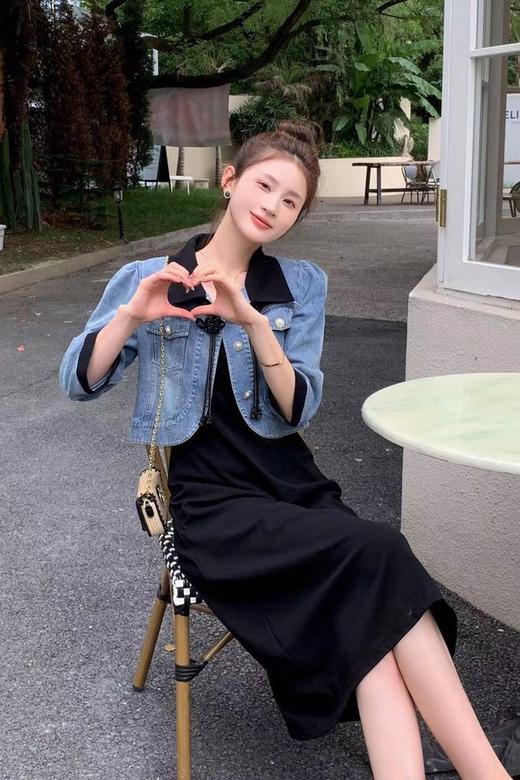 amadella 圆领连衣裙牛仔外套套装 18844 商品图1