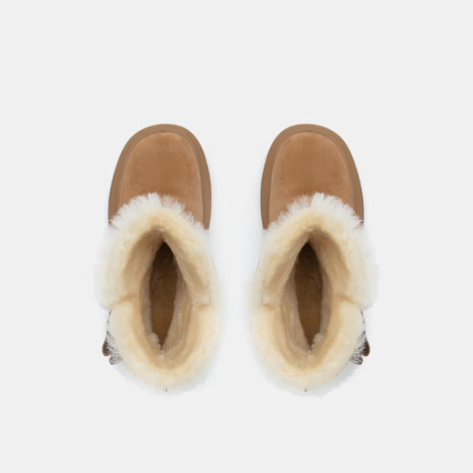 HERLIAN 2025秋冬新品蝴蝶结装饰毛绒绒厚底雪地靴 商品图2