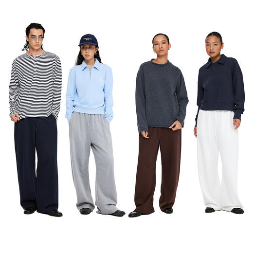 oneup竹节纹橡筋抽绳卫裤（男女同款） 商品图5