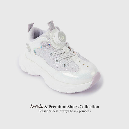 笛莎Deesha 女童童鞋2025冬季新款休闲加绒高帮运动鞋 商品图1