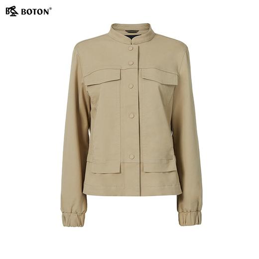 波顿女士春秋 立领抽绳外套 飒然有型 高包容合身显瘦款LJ925324 商品图4
