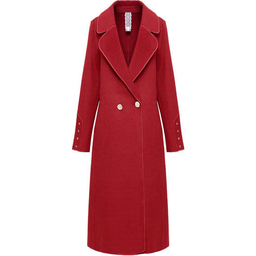 QYM 762101-Y双面呢子大衣保暖毛呢外套大衣 商品图4