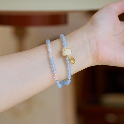 【普陀山直发】猫咪好运蓝玉髓手链 祝福后发货 商品图1