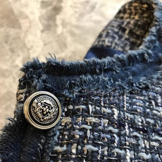 【断码清仓 无退换】太美了 ，颜值天花板！！2025拼牛仔布显瘦小香粗花呢编织短外套女 商品图0