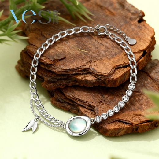 新中式玉髓竹节银925手链 商品图0