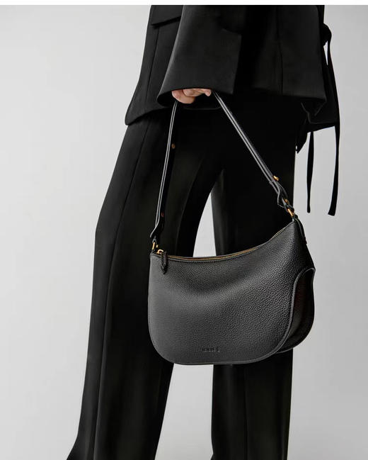 小禾荔枝纹牛皮单肩斜挎包092601 商品图0