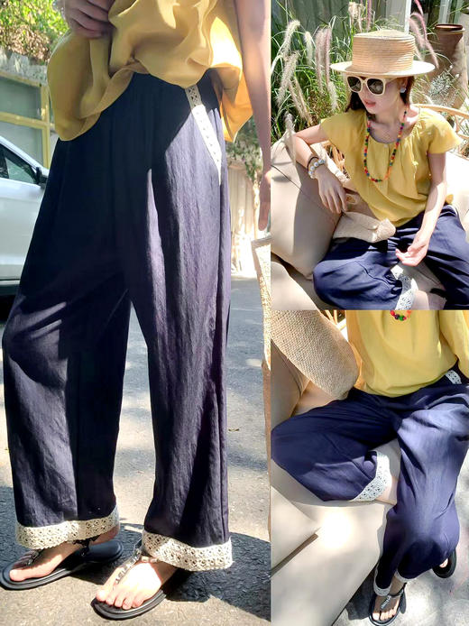 <曾小咸推荐>现货秒杀！微信超特价！花边拼接休闲九分裤 日常169.99 立减80 秒杀89.99！ 黄色短袖 日常139.99 立减60 秒杀79.99！ 商品图10