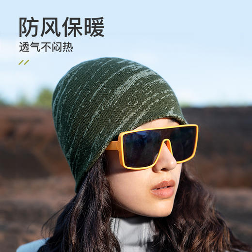 奥尼捷跑步帽子冬季男户外羊毛针织帽防风徒步保暖运动滑雪帽女 商品图2