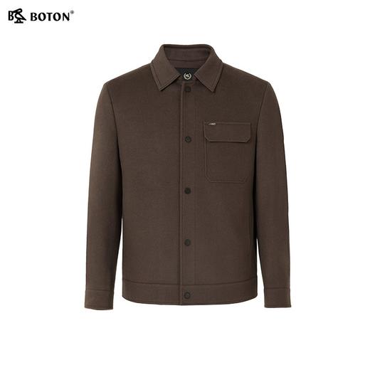 波顿男士秋冬 毛呢外套 绵羊毛桑蚕 翻领合身款MJ020324 商品图4
