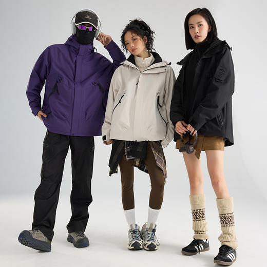 【幸运鹿】男女款户外轻奢潮流三合一旅行冲锋衣外套 商品图2