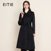 EITIE爱特爱气质英伦翻领收腰显瘦黑色羊毛呢子大衣2025秋冬新款D2514907大衣 商品缩略图0