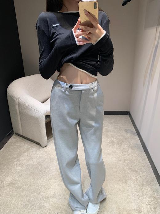 缪缪25FW秋冬新款 腰带环休闲长裤(DQJ) 商品图1