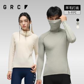 GRC桀骜无尽秋冬新款TECH系列男女同款羊毛保暖骑行高领打底衫