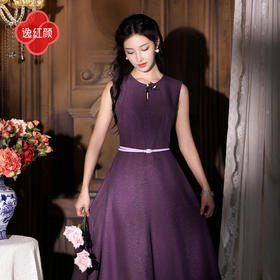 逸红颜知媛2025秋冬新款复古轻奢精致套装伞摆连衣裙钉珠短外套女