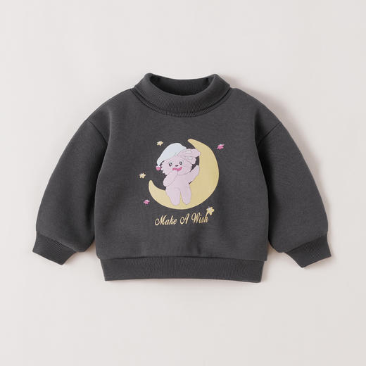 马克珍妮女童甜趣小兔高领加绒卫衣2025年冬装新款551188 商品图3