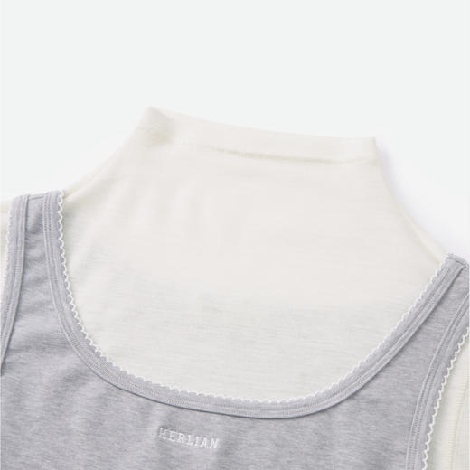 HERLIAN 2025年秋冬新品假两件拼色高领打底衫 商品图3