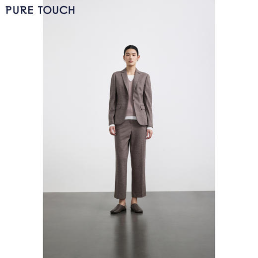 PURE TOUCH女装 25秋冬新款羊毛混纺西装外套收腰OL通勤西装上衣 商品图3