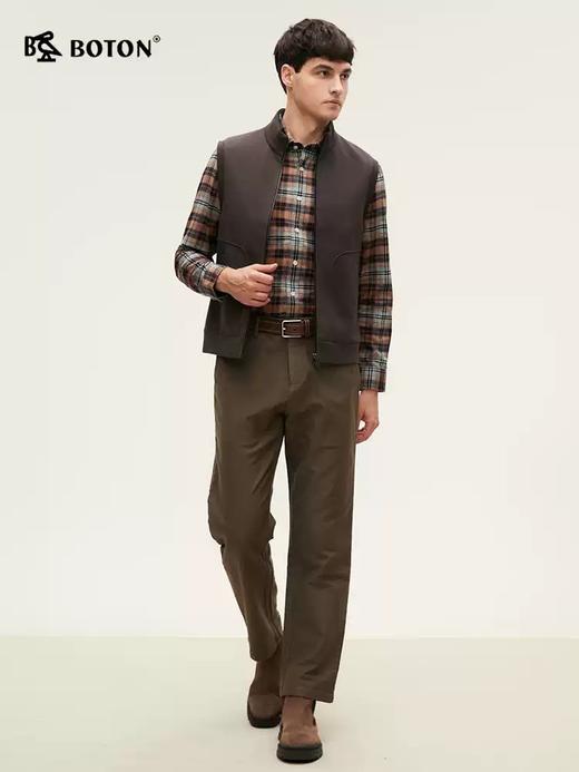 [抗菌除臭]波顿男士春秋冬季 衬衫 磨毛格纹 柔暖合身休闲长袖款MS066324 商品图3