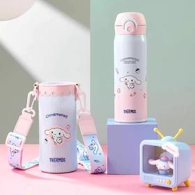 (5起少3元)THEMOS膳魔师吸管保温杯500ml 蓝粉大耳狗（含杯套）