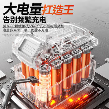 欧莱德冲击无刷电动扳手充电式脚手架子工具冲击套筒风炮汽修维修套装 /五金/工具 /电动工具 /电动扳手 商品图0