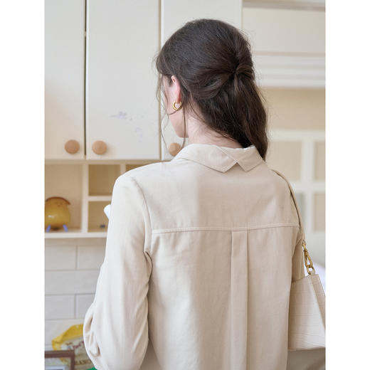 SimpleRetro法式复古百搭灯芯绒衬衫女上衣 商品图4