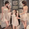 【若隐若现】霏慕 新中式两侧开衩透视睡裙ZY53 商品缩略图0