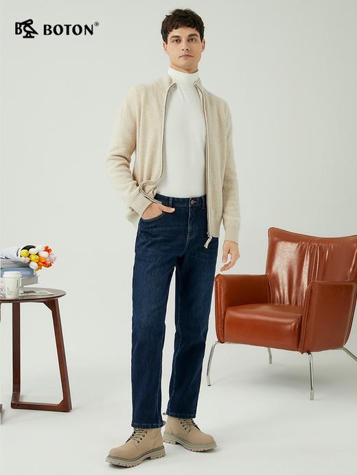 [绵羊毛]波顿男士秋冬 毛衣 拉链合身 柔暖美式休闲款MU735323 商品图1