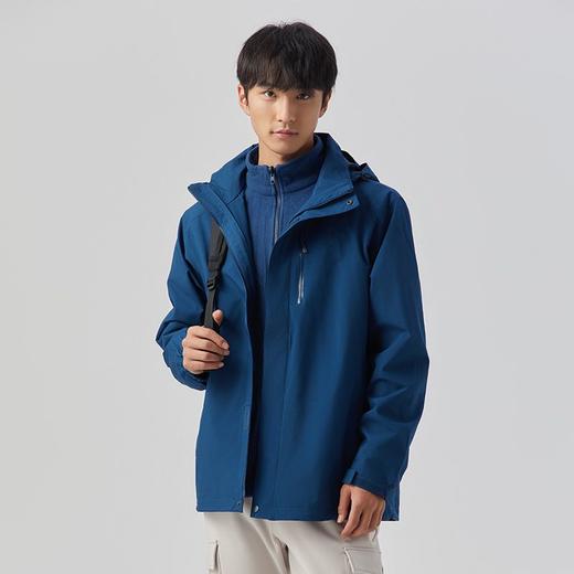 探拓户外服三合一秋冬季男加绒加厚保暖可拆卸防水防风登山服外套 商品图4