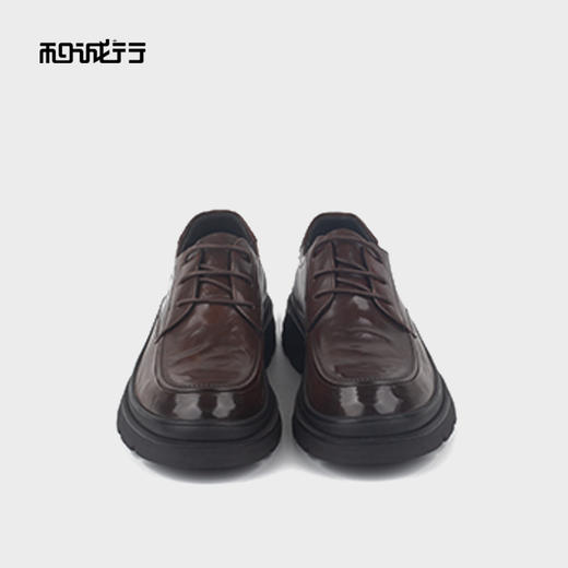 和诚行2025秋季新款真皮系带男式商务皮鞋0930254 商品图2