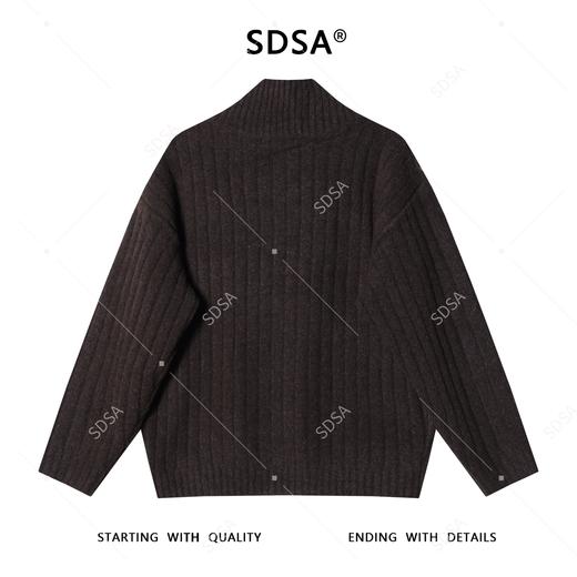 2153SDSA男士秋冬新款痞帅男装港风复古竖纹交叉V领针织衫慵懒风毛衣 商品图5