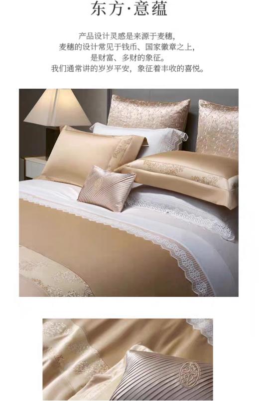 惠谊现代中式 100支全棉新疆长绒棉刺绣四件套 岁岁平安 商品图1