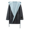 SELFWHO绵羊毛混纺浴袍式连帽撞色毛呢外套女25冬新款中长款大衣 商品缩略图4
