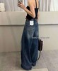 【爆款牛仔】2025秋季新品～7162黄金瓶盖裤大爆款毛边牛仔直筒显瘦阔腿裤-喜出 商品缩略图3