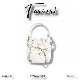 香奶奶𝐦𝐢𝐧𝐢链条抽绳小水桶 白色