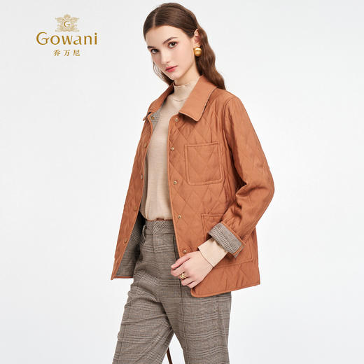 乔万尼2025秋新品轻盈感两面可穿绗缝棉服ED3K253 商品图3