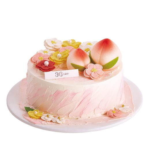 福桃献瑞 ‧ 韩式裱花鲜果蛋糕，可选1.5/2.5/6磅  | 36 CAKE 商品图2