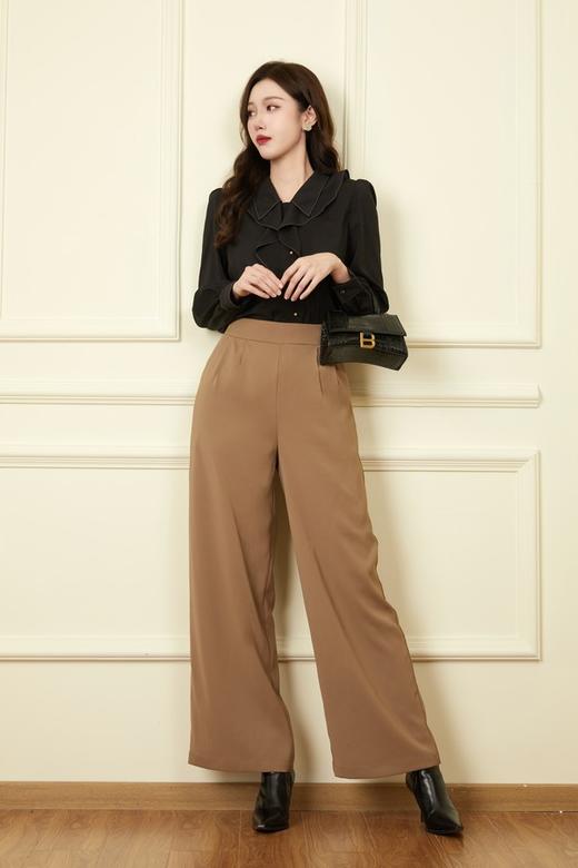 Le Malene 黑色气质优雅花边领衬衣 18731 商品图4