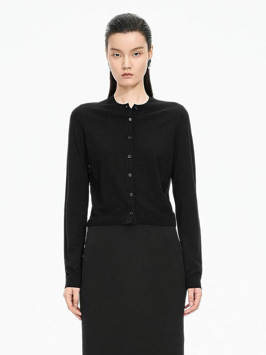 【开放日忙 秒杀价已调 直接拍】返场 江南布衣 纯色高级绵羊毛 针织开衫 商品图5