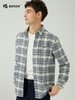 波顿男士秋冬 衬衫 磨毛格纹 修身柔适休闲长袖常规款MS719323 商品缩略图1