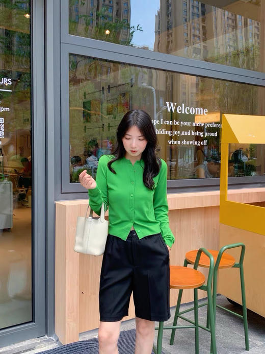 【开放日忙 秒杀价已调 直接拍】返场 江南布衣 纯色高级绵羊毛 针织开衫 商品图4